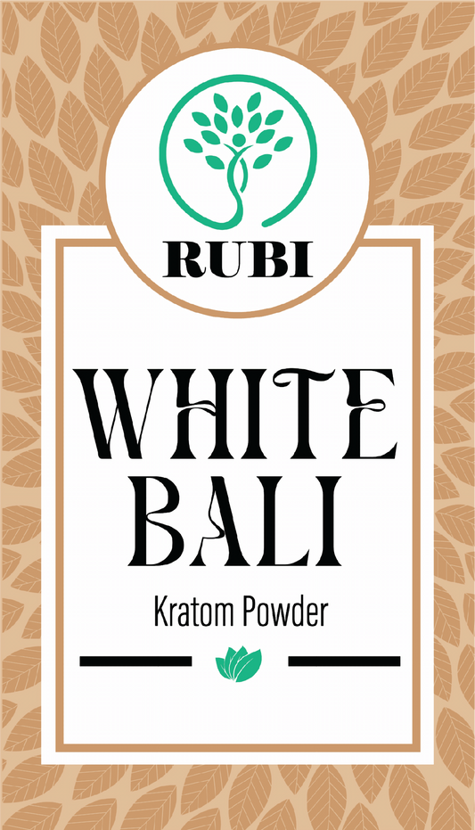 Rubi Kratom Powder 8oz Bali White