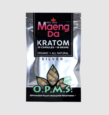 OPMS Kratom Caps 30CT Silver Maeng Da Red