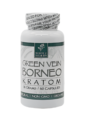 Whole Herbs Kratom Caps 60CT Borneo Green