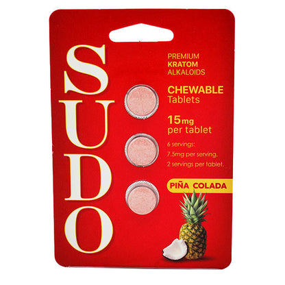 Sudo Kratom Alkaloids Chewable Tablets 15mg - 3 Pack