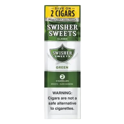 Swisher Sweet Cigarillos 2 Count Green