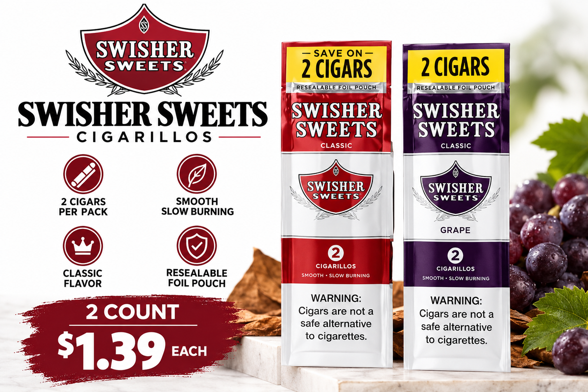 Swisher Sweet Cigarillos 2 Count ($1.39)