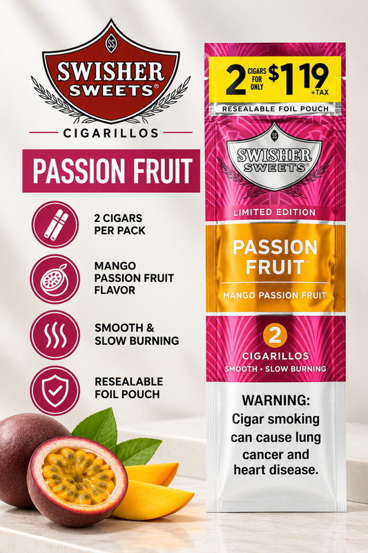 Swisher Sweet Cigarillos 2 Count Passion Fruit