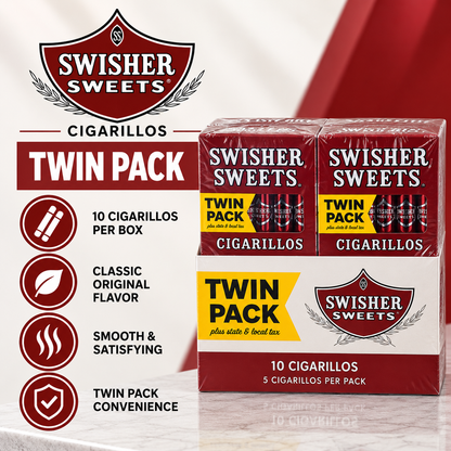 Swisher Sweet Cigarillos 10 Count Twin