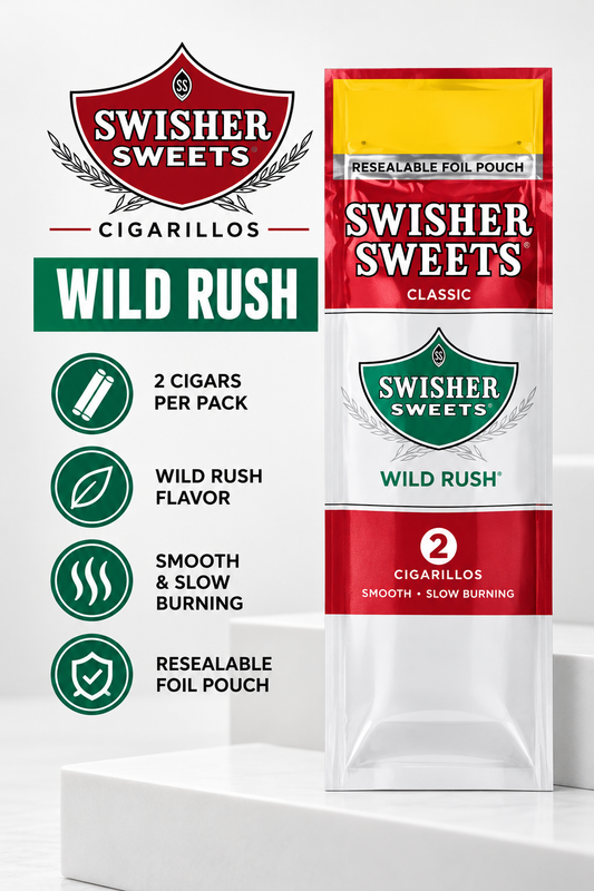 Swisher Sweet Cigarillos 2 Count Wild Rush