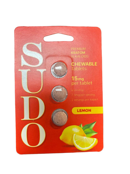 Sudo Kratom Alkaloids Chewable Tablets 15mg - 3 Pack