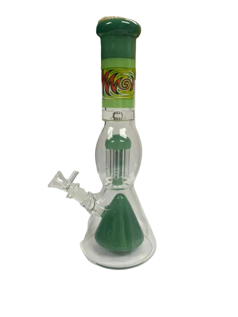 Waterpipe 10.5" Bubble Tree Perc Color Mix