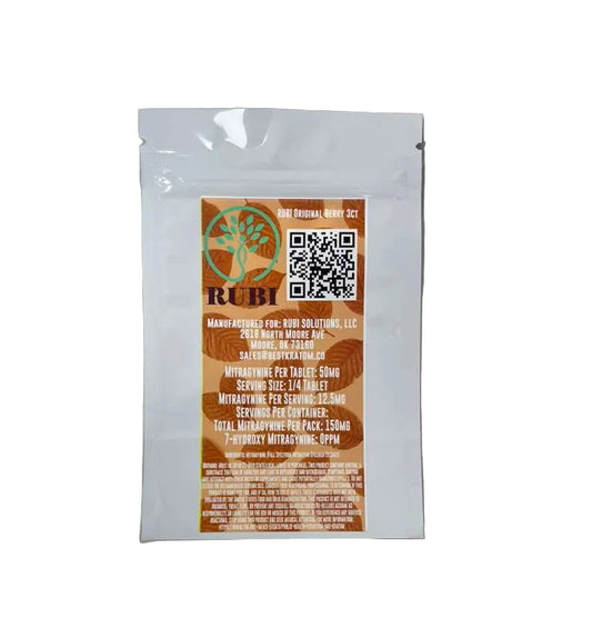Rubi Kratom Extract Tablets 3 Count