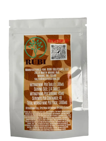 Rubi Kratom Extract Tablets 10 Count
