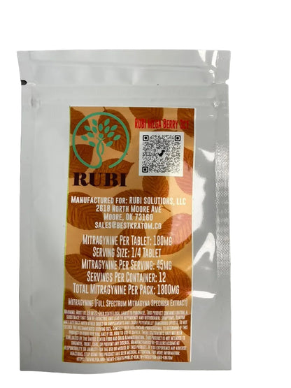 Rubi Kratom Extract Tablets 3 Count