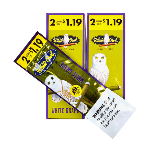 White Owl Cigarillos 2CT White Grape $1.19