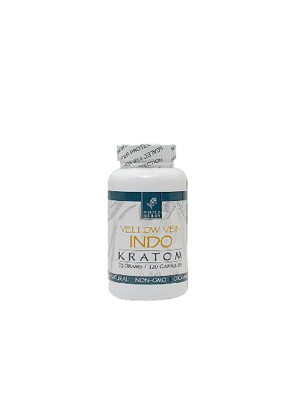 Whole Herbs Kratom Caps 120CT Indo Yellow