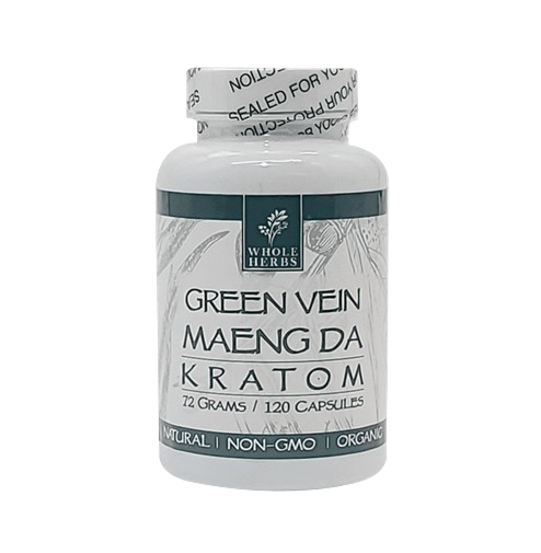 Whole Herbs Kratom Caps 120CT Maeng Da Green