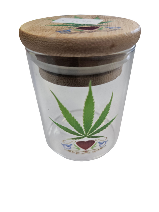 Jar 50MM Bamboo & Glass Design