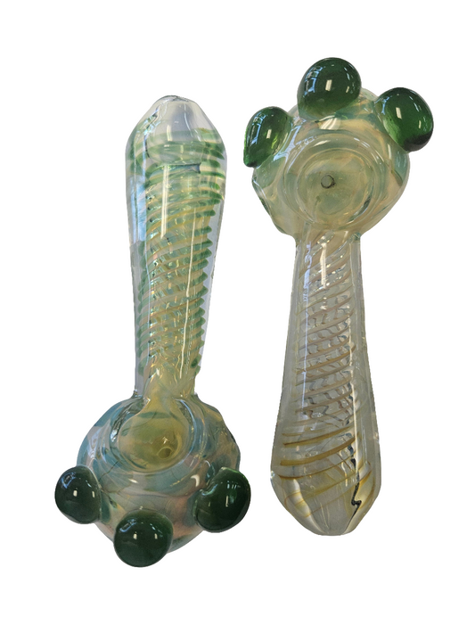 Handpipe 5.5" L Swirl Green