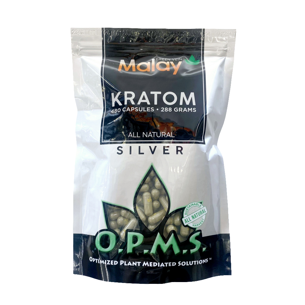 OPMS Kratom Caps 480CT Silver Malay Green