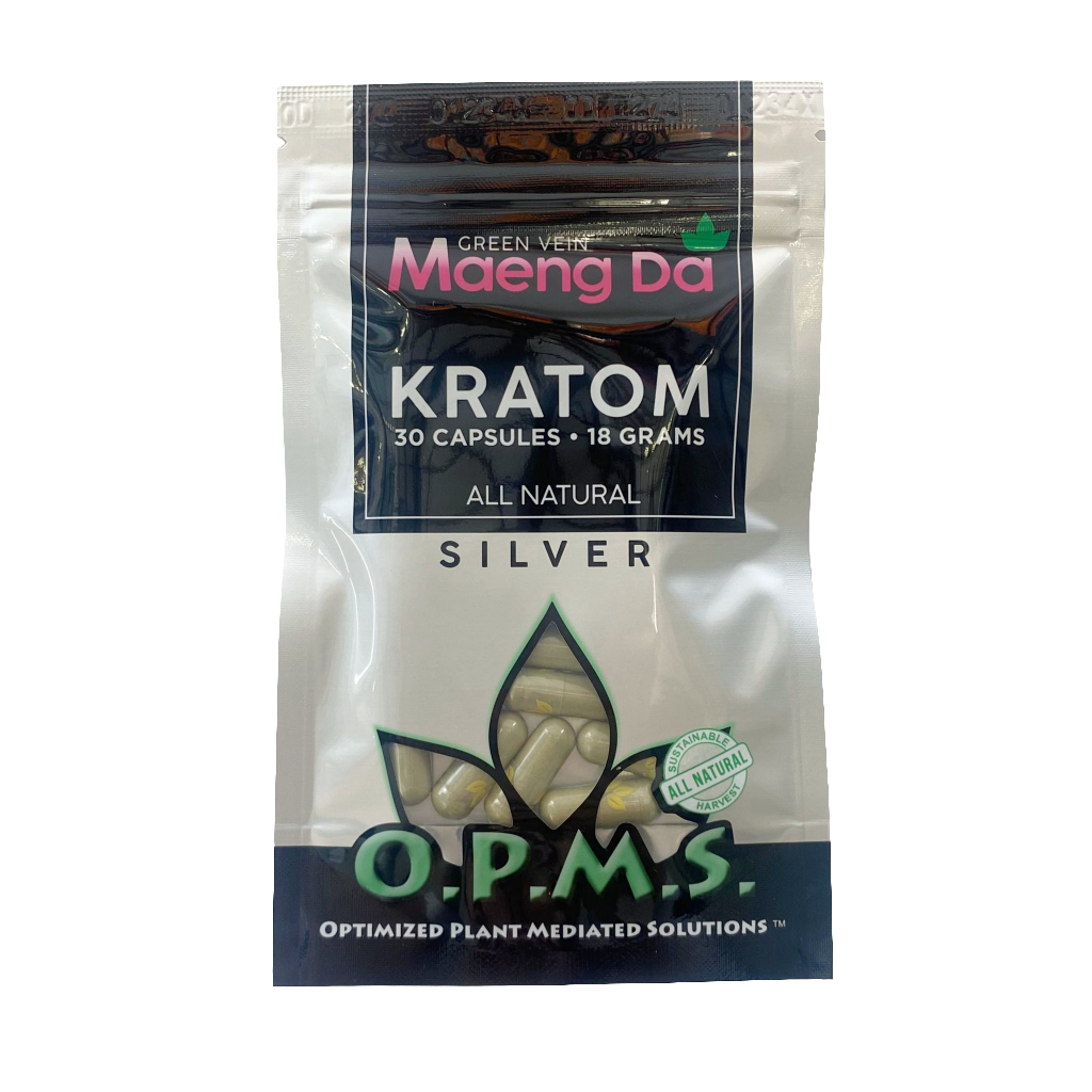 OPMS Kratom Caps 30CT Silver Maeng Da Green