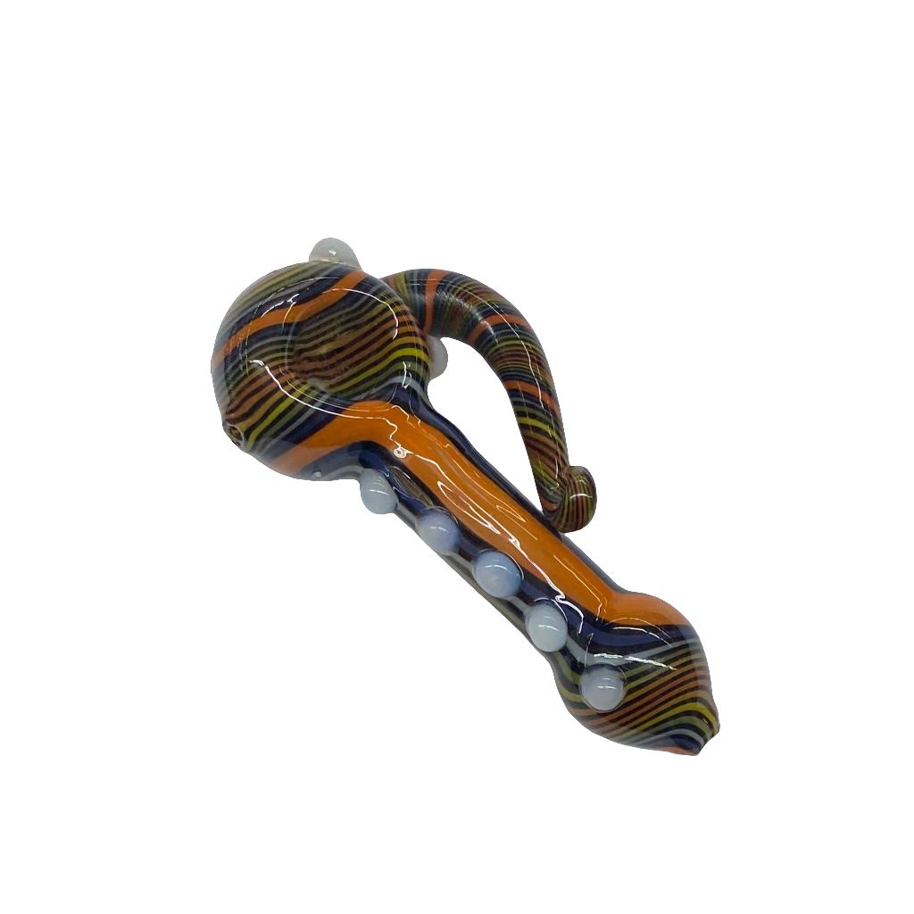 Handpipe 4" Candy Swirls Cane Grip Mix