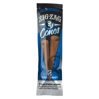 Zig Zag Cigar Cones 2 Count Blueberry
