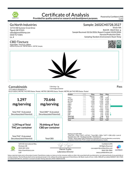 Kureleaf CBD Oil 1500mg Natural Flavor Tincture