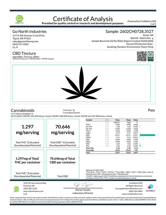 Kureleaf CBD Oil 1500mg Natural Flavor Tincture
