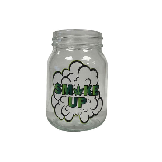 Jar Mason 500ml Decal "Smoke Up"