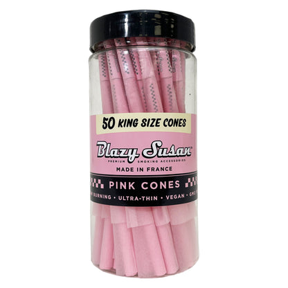 Blazy Susan Cones 50 Count King Size Pink