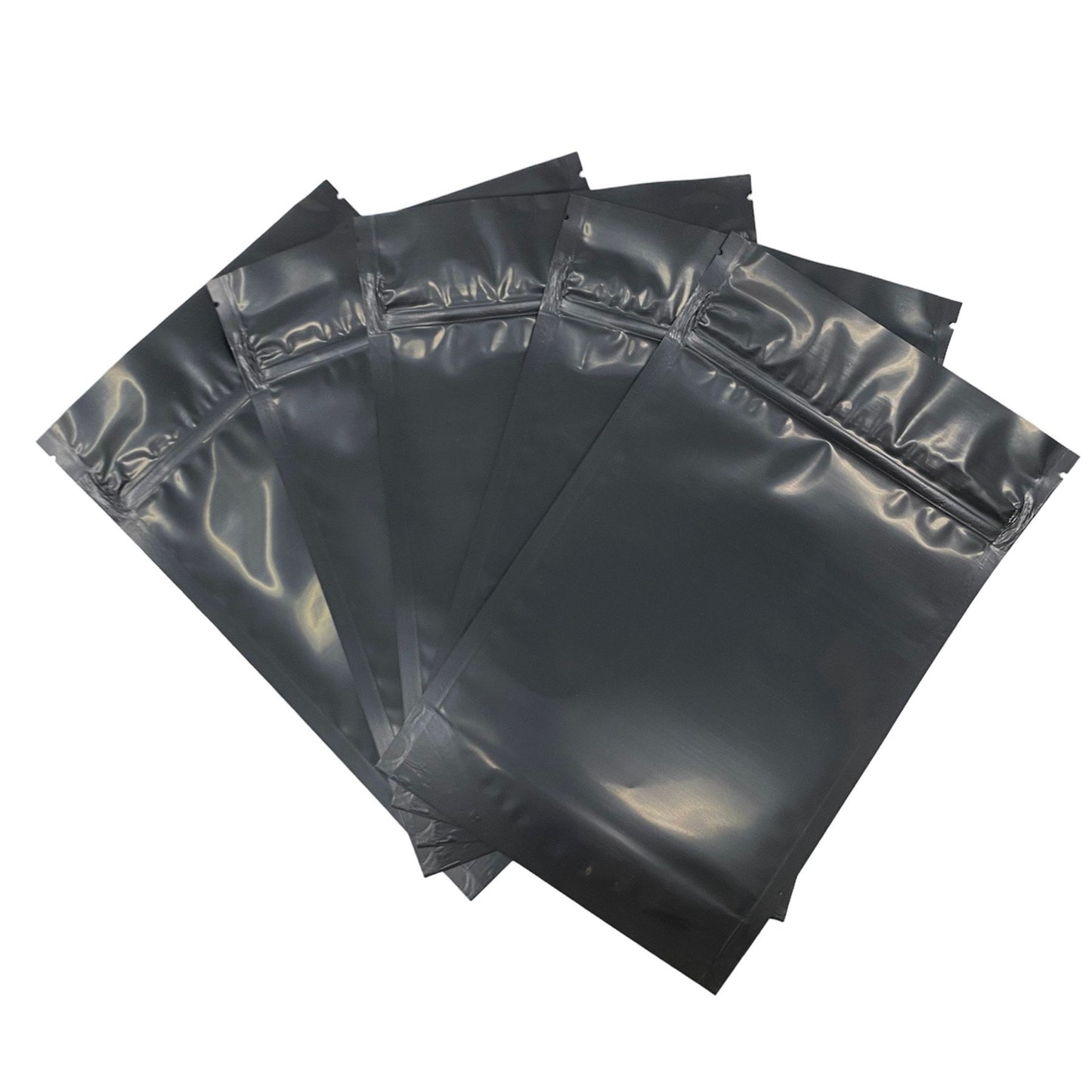 Mylar Bag 1OZ Opaque Black Double Zipper