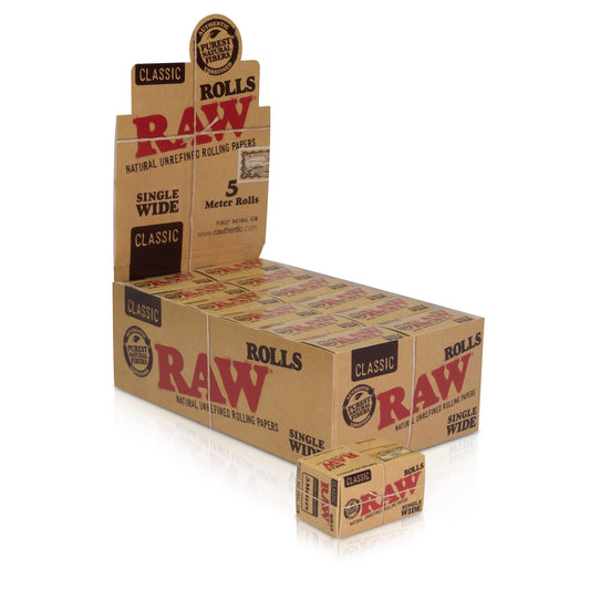 Raw Papers Single Wide Classic Rolls 5 Meter