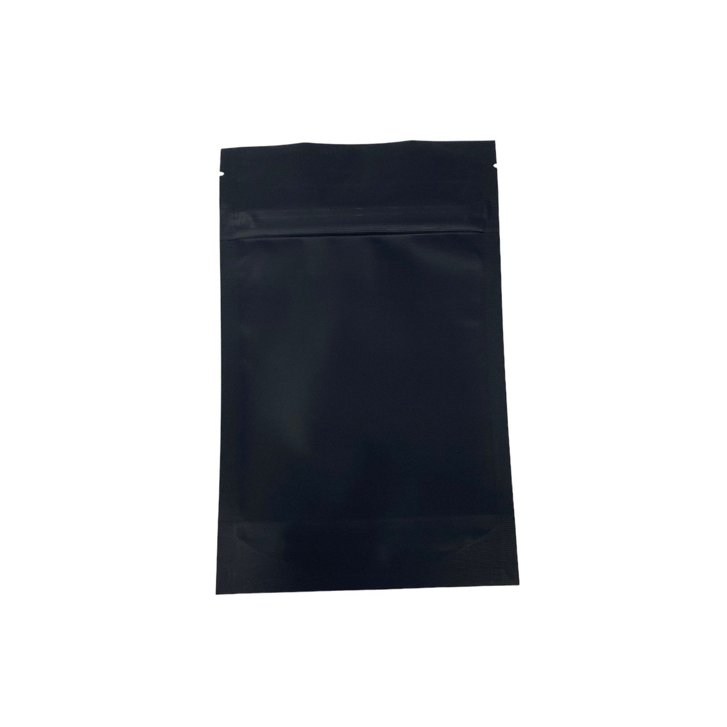 Mylar Bag 1/2OZ Opaque Black Double Zipper